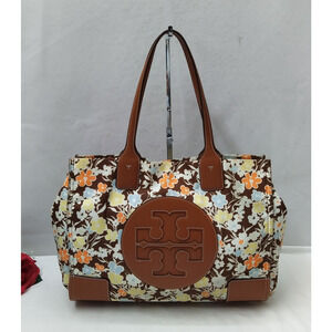 Tory Burch Ella Multicolor Floral Limited Edition Double Handle Tote Bag